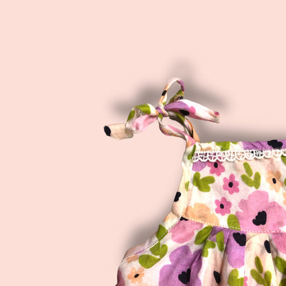 side view of Lawn Lilac Blossom Frock