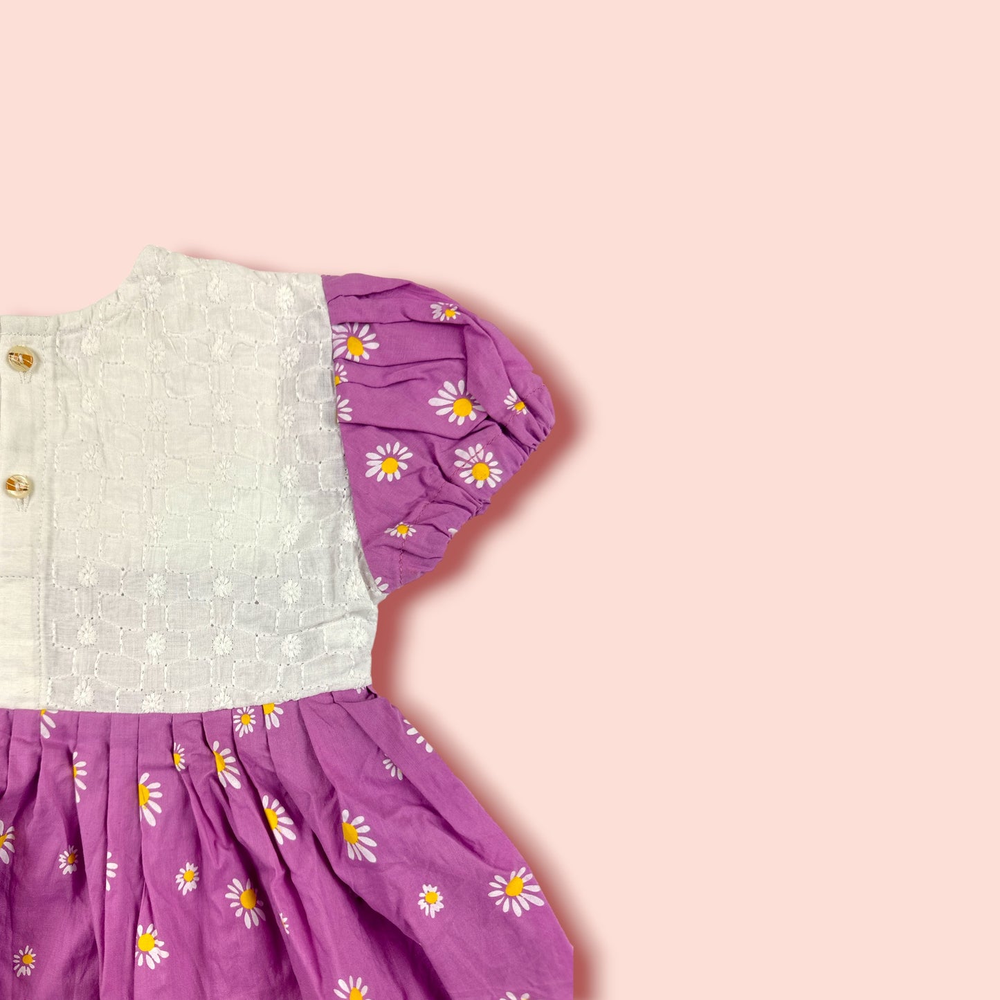 Lawn Embroidered & Fragrant Printed Frock side view