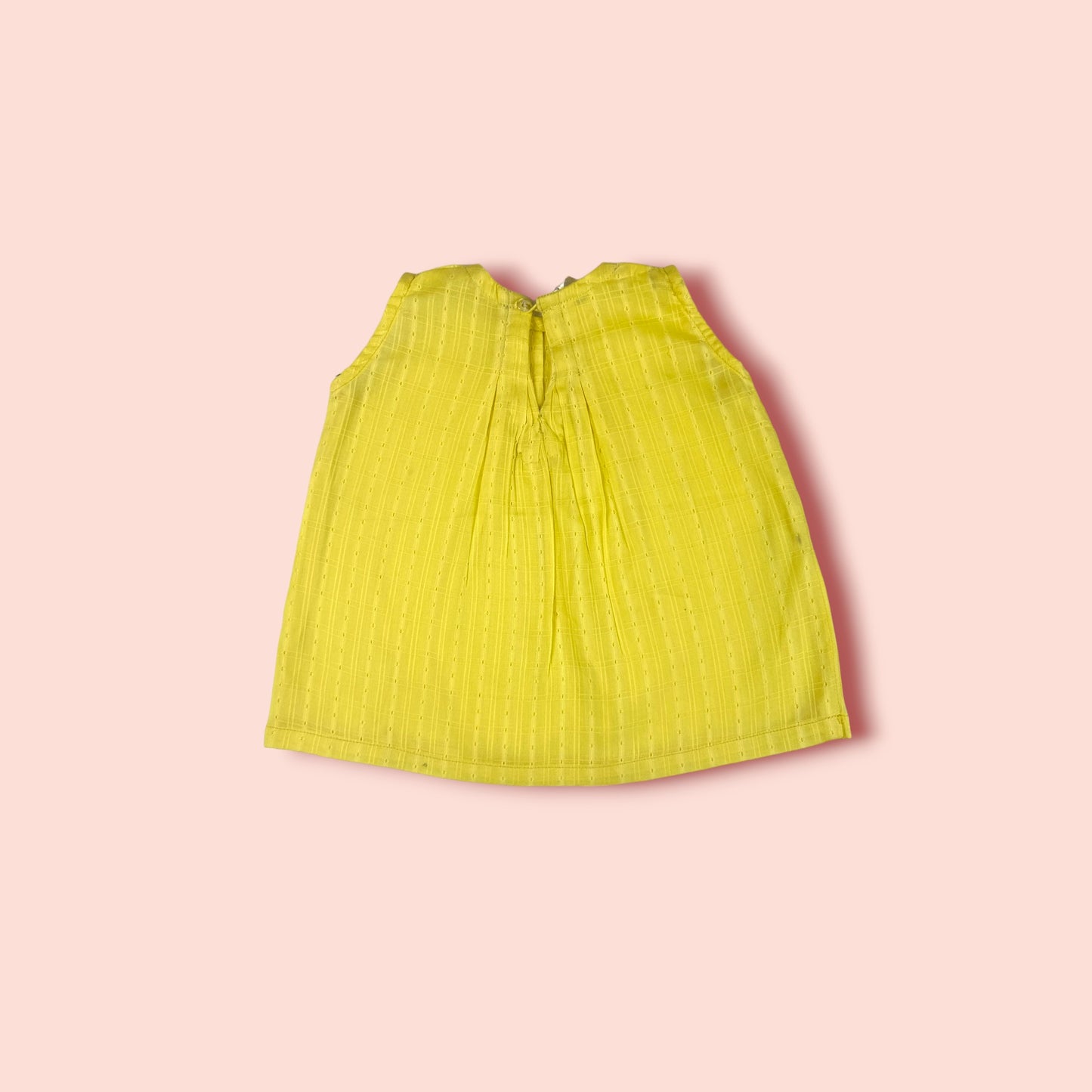 back view of Lemon Yellow Beautiful Lawn 2 PC Set