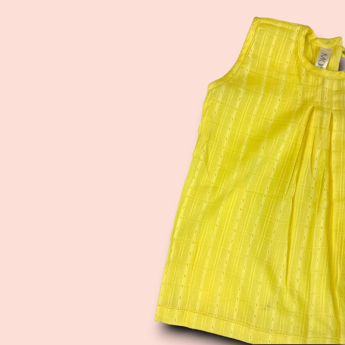 shoulder view of Lemon Yellow Beautiful Lawn 2 PC Set