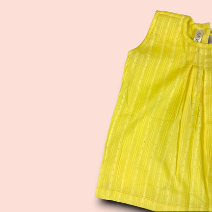shoulder view of Lemon Yellow Beautiful Lawn 2 PC Set