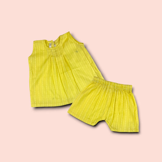 Lemon Yellow Beautiful Lawn 2 PC Set