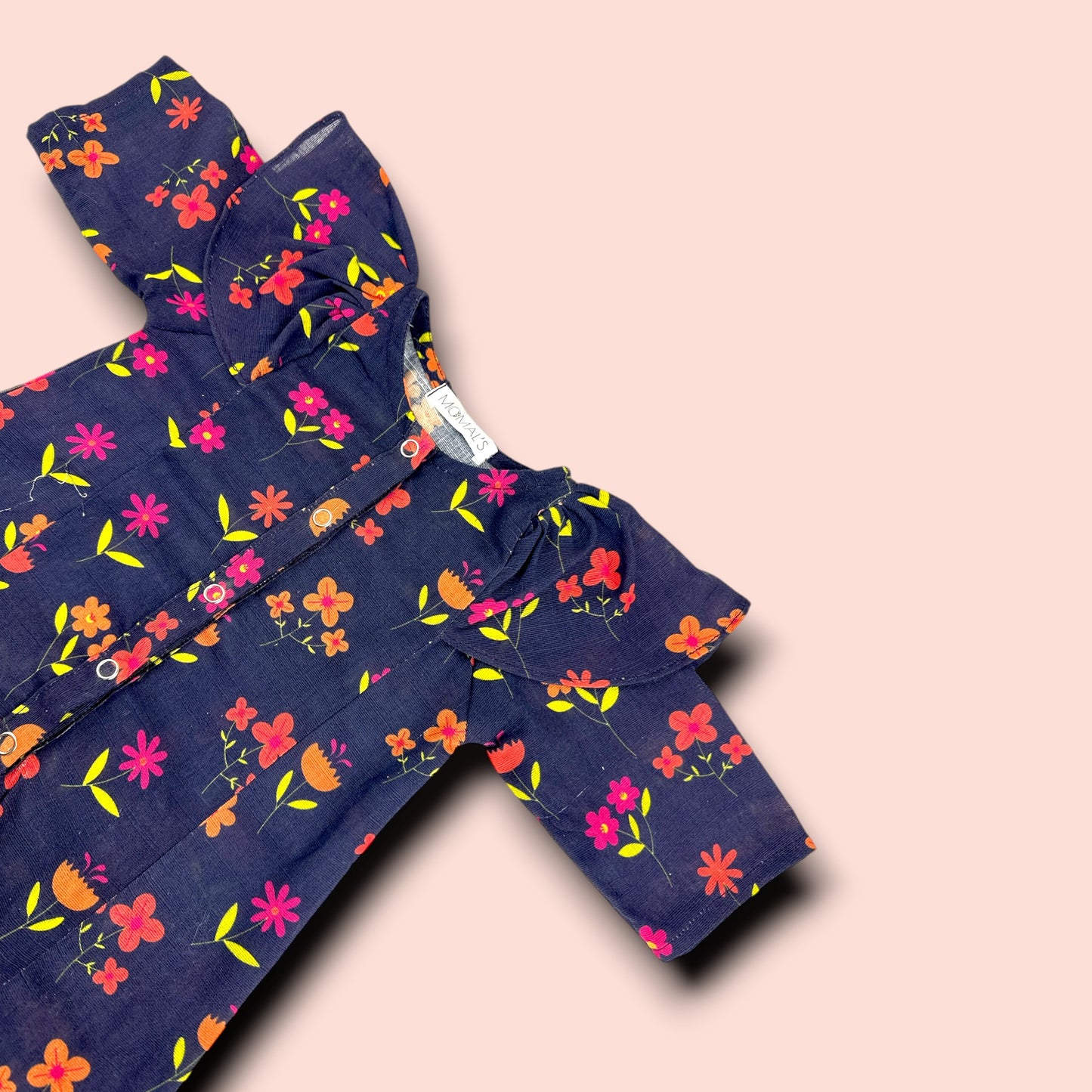 Khadar Innocent Charm Printed Frock neck view