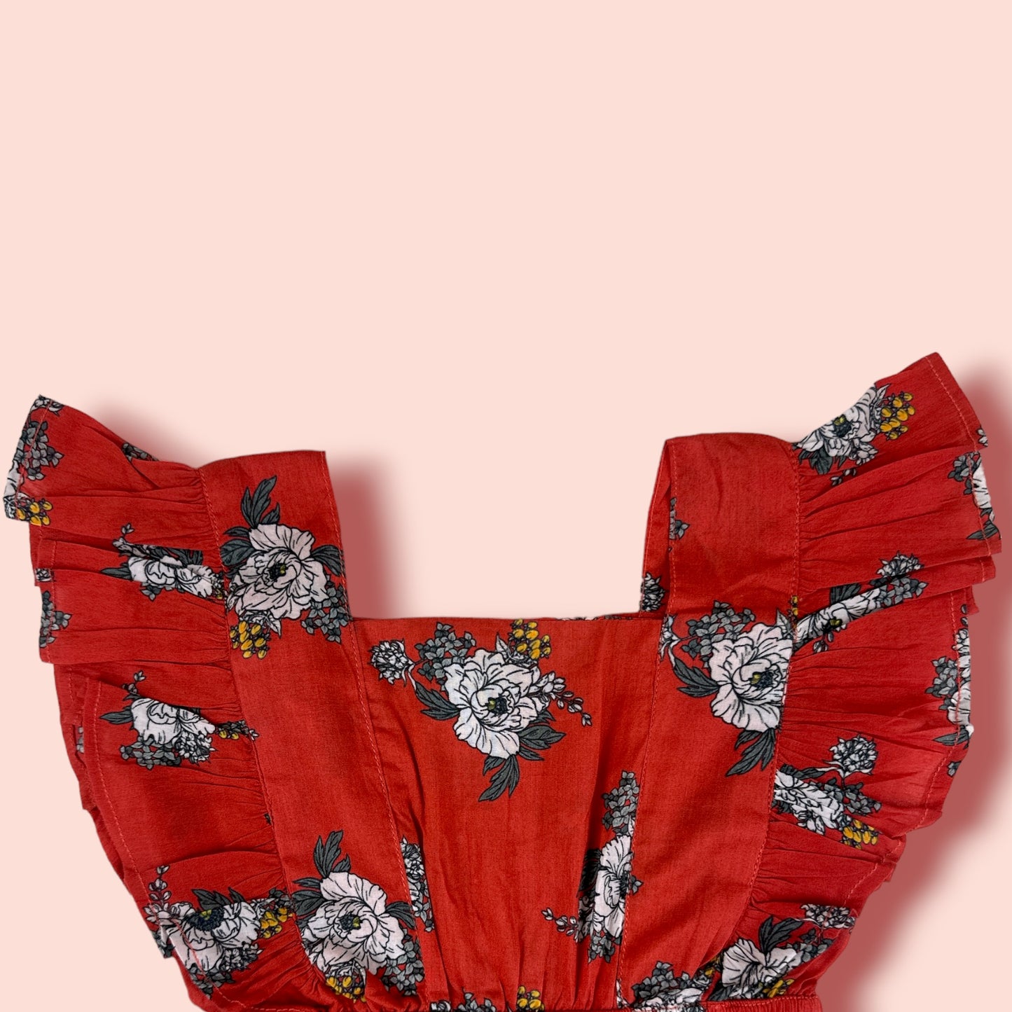 Lawn Elegant design printed jumpsuit neck view