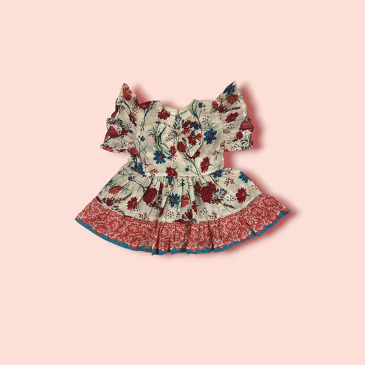 Lawn Flowered Printed Frock