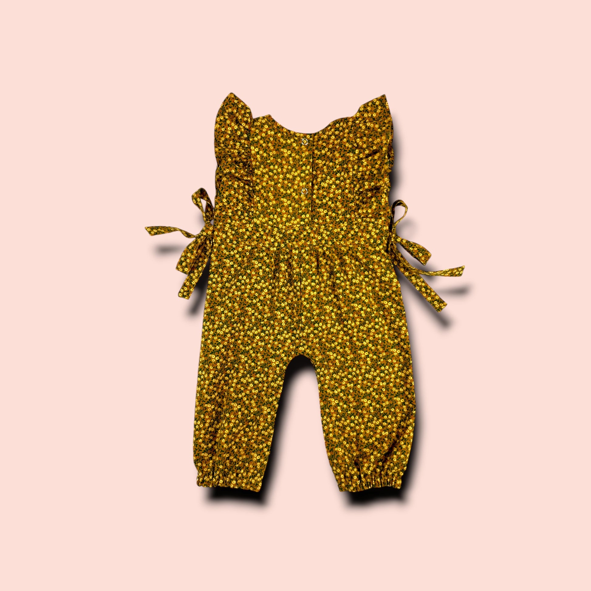 Corduroy Fashion Fusion Jumpsuit yellow front view