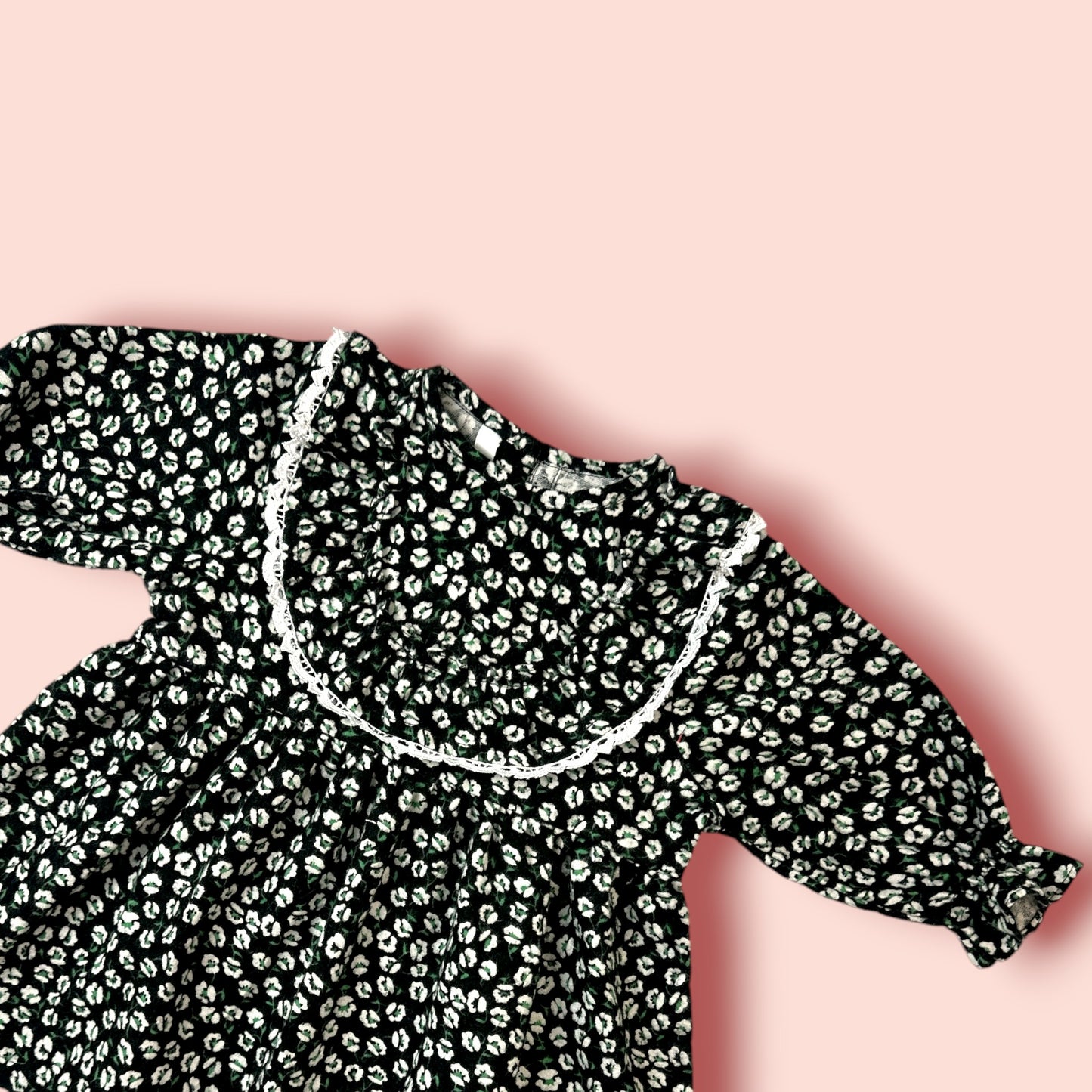 neck view of Woolen Earth Tone Delight Frock