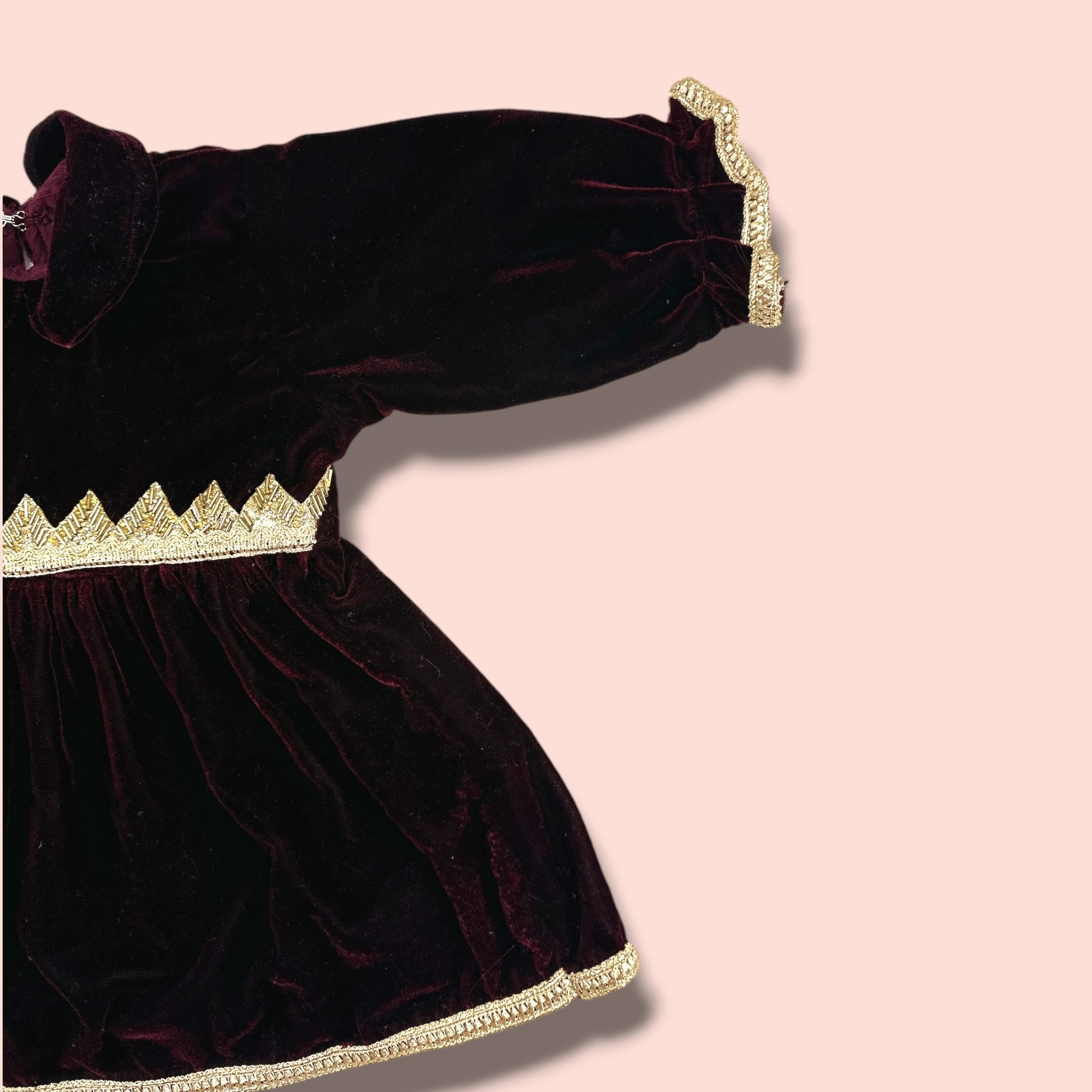 shoulder view of Red Wine and Dine Velvet Shine