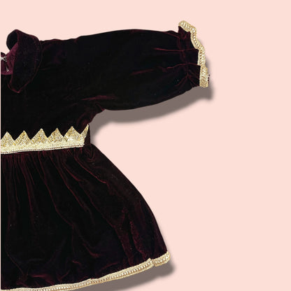 shoulder view of Red Wine and Dine Velvet Shine