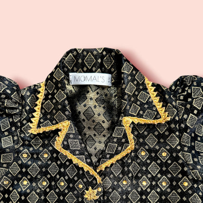 Jamawar Golden Embellished Coat Style 2 PC Set