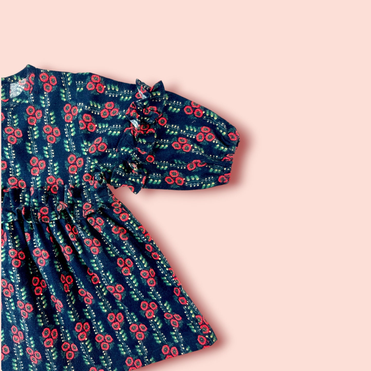 shoulder view of Woolen Cold Weather Chic Frock