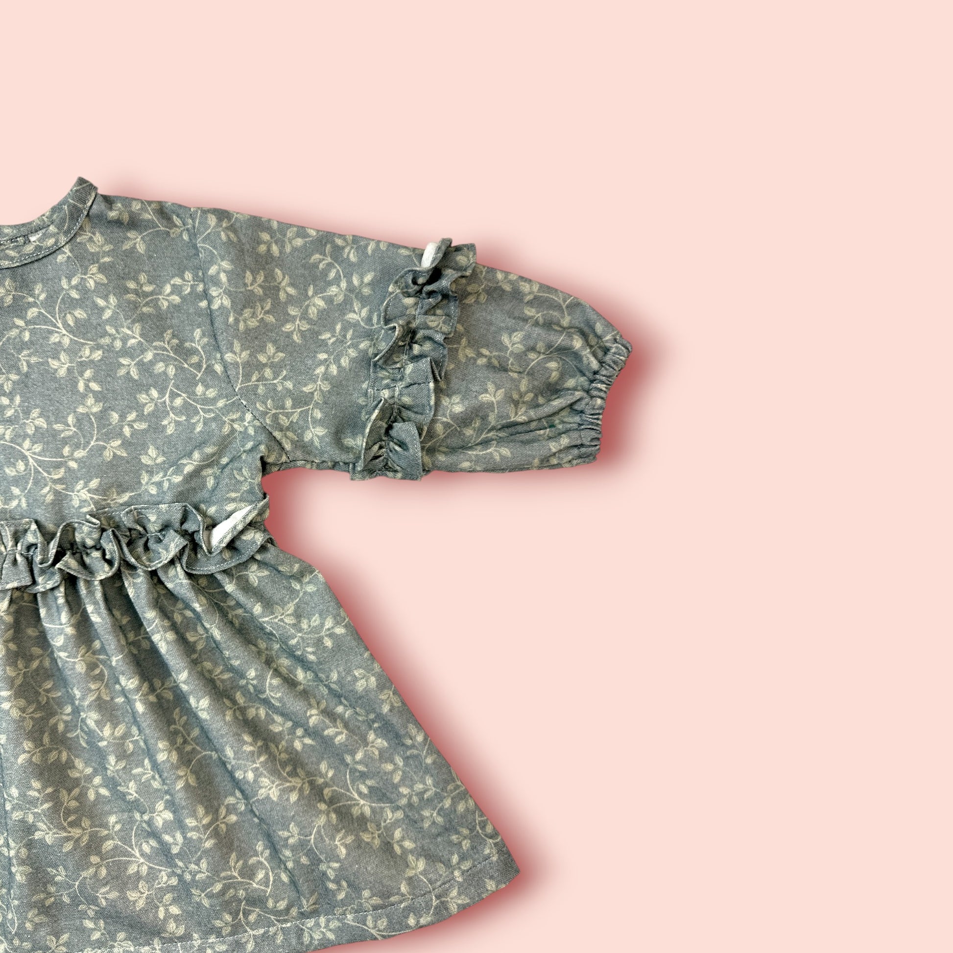 shoulder view of Refined Warmth Woolen Frock