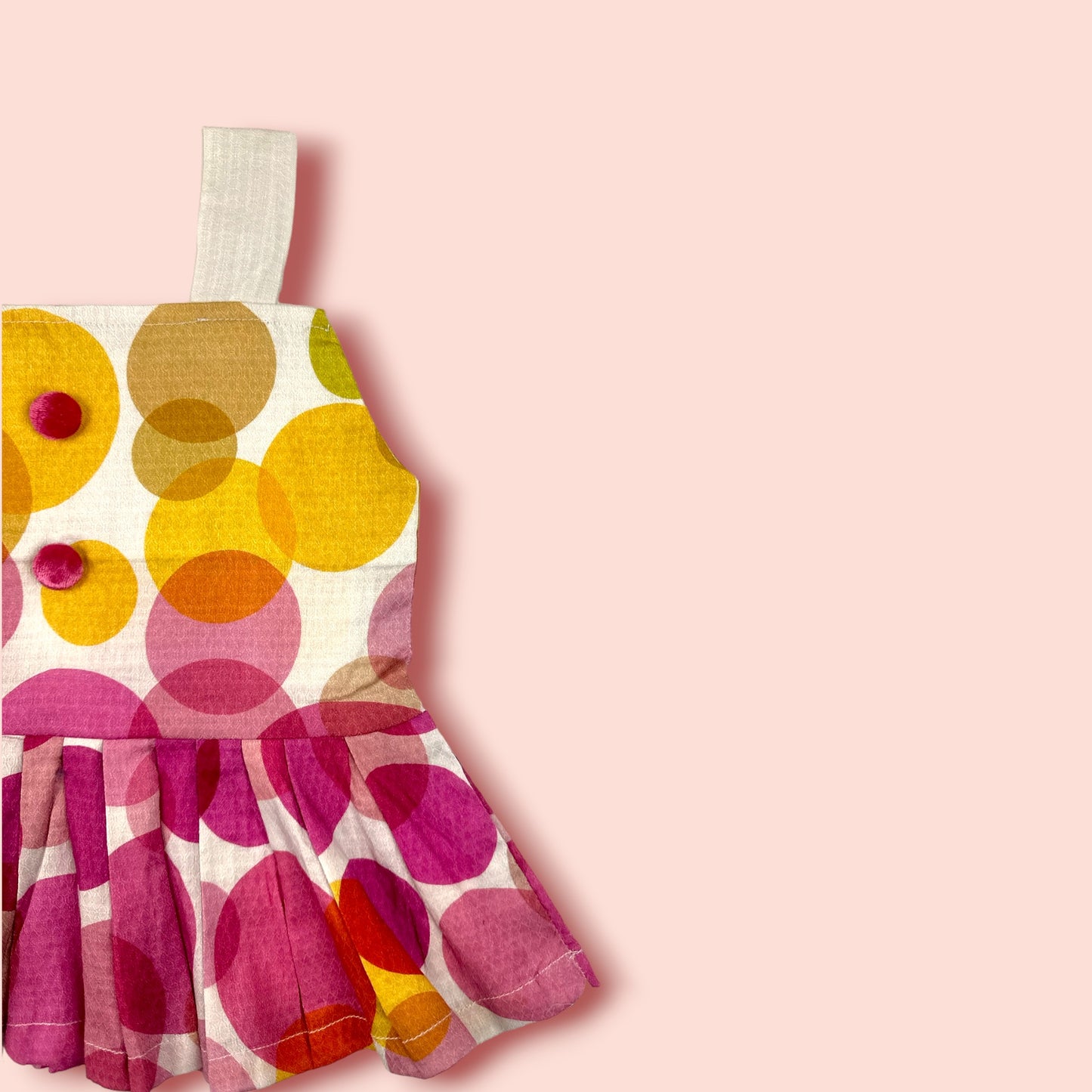 shoulder view of Lawn Multi Colour Printed Sleeveless Frock