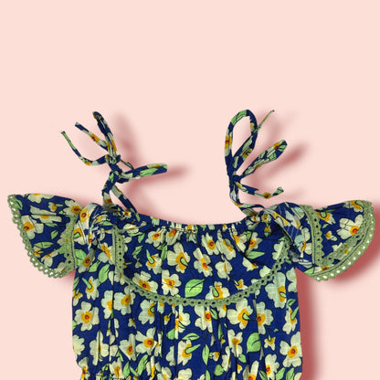 Lawn Comfort In One Piece Exquisiteness Printed Jumpsuit neck view