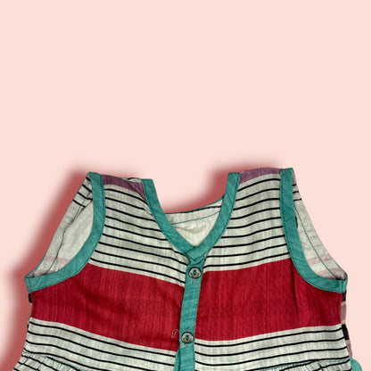 neck view of Lawn Extreme Lite Weight Printed Sleeveless Frock
