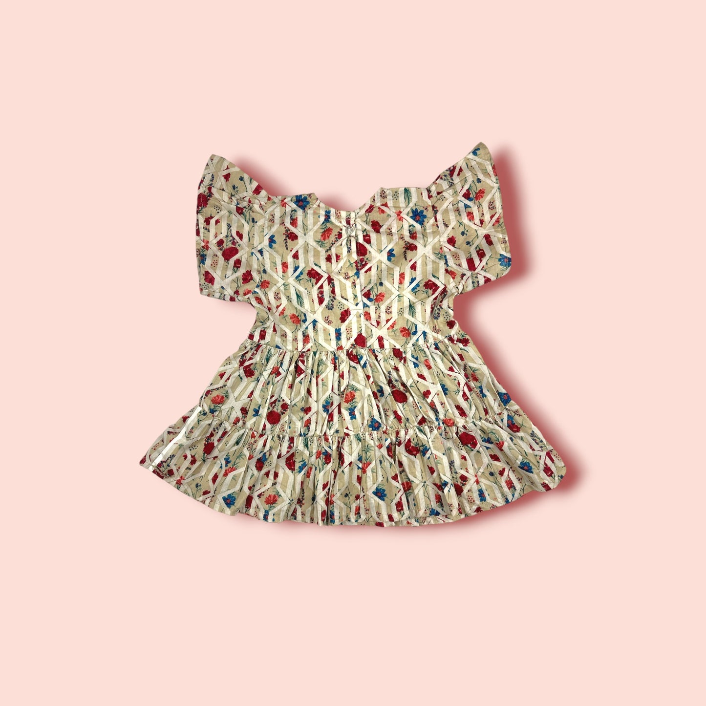 full view of Lawn Summer Flowery Printed Frock