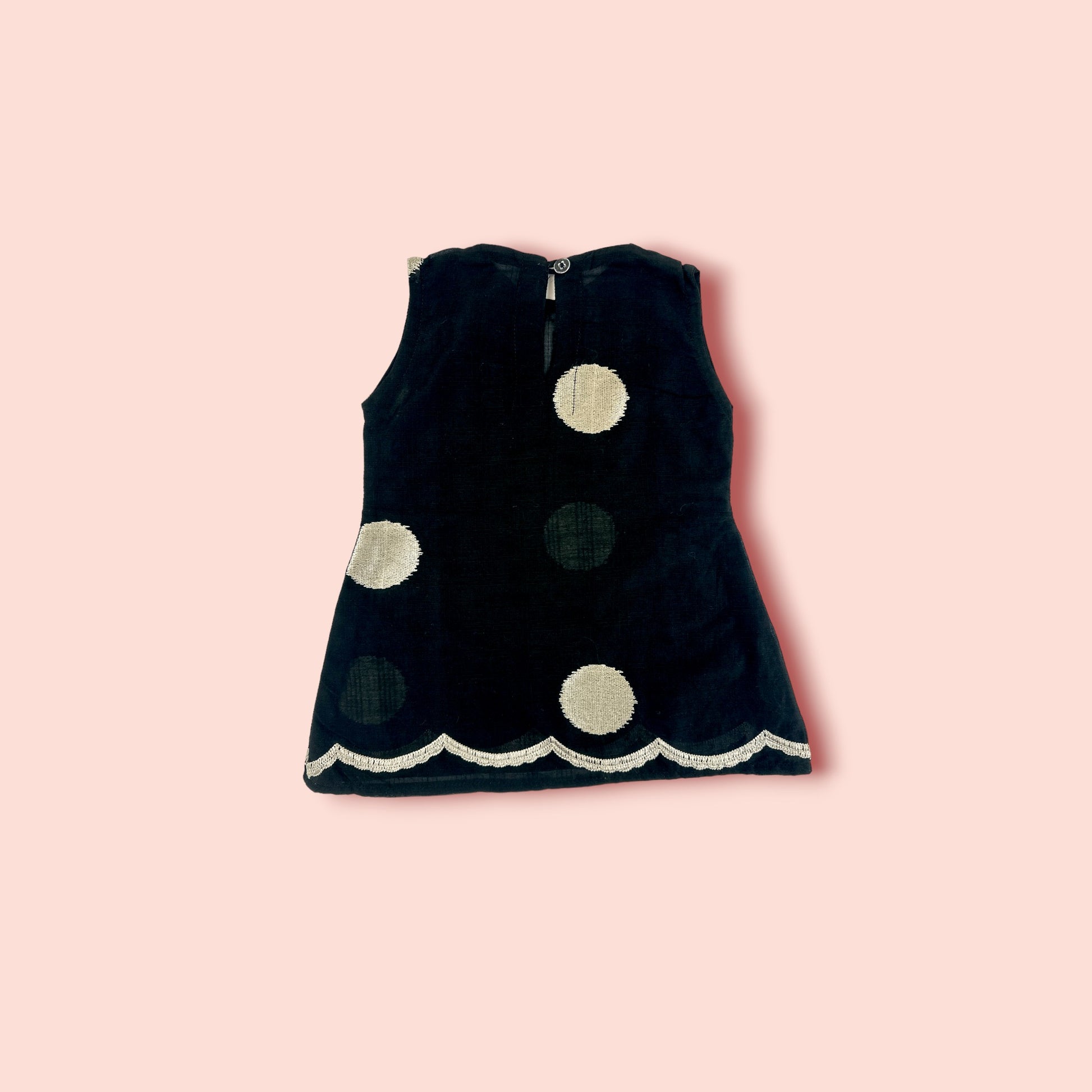 Floral Fantasy Sleeveless Frock back view