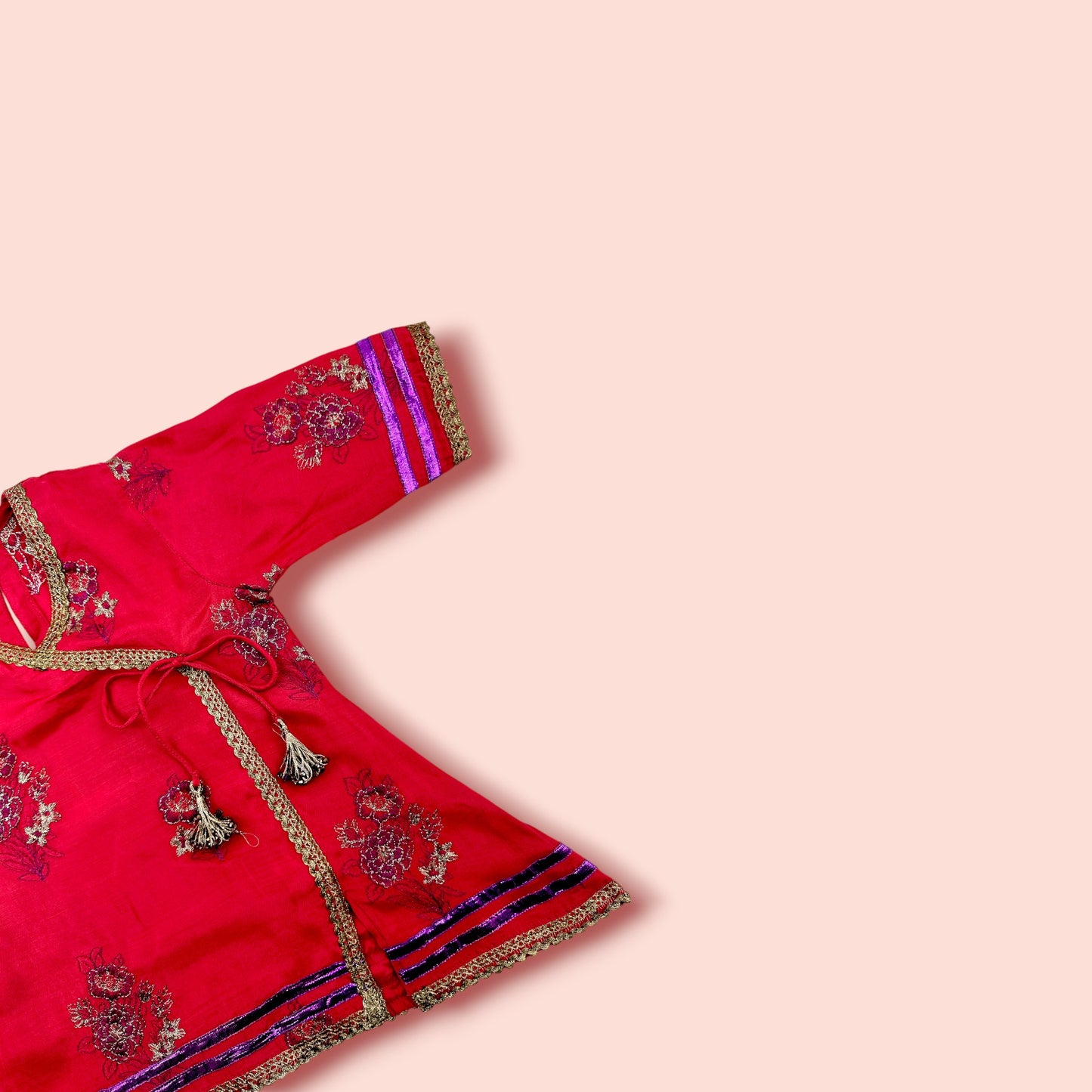 side view of Toddler's Festive Fashion "SHARARA" 3 Pc Set