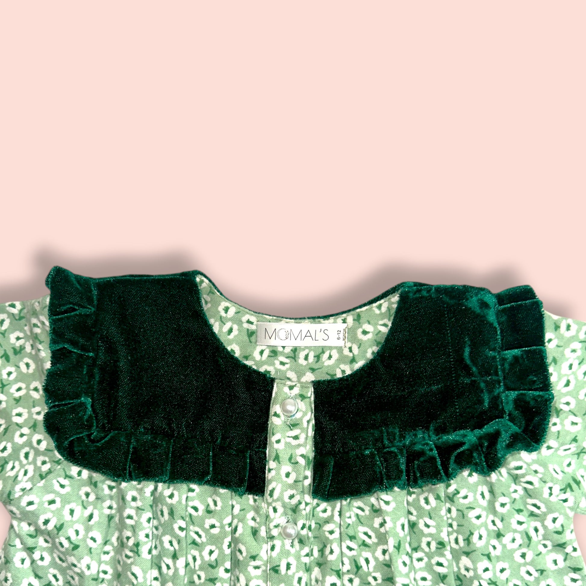 Cozy up to luxury Woolen green Frock neck view