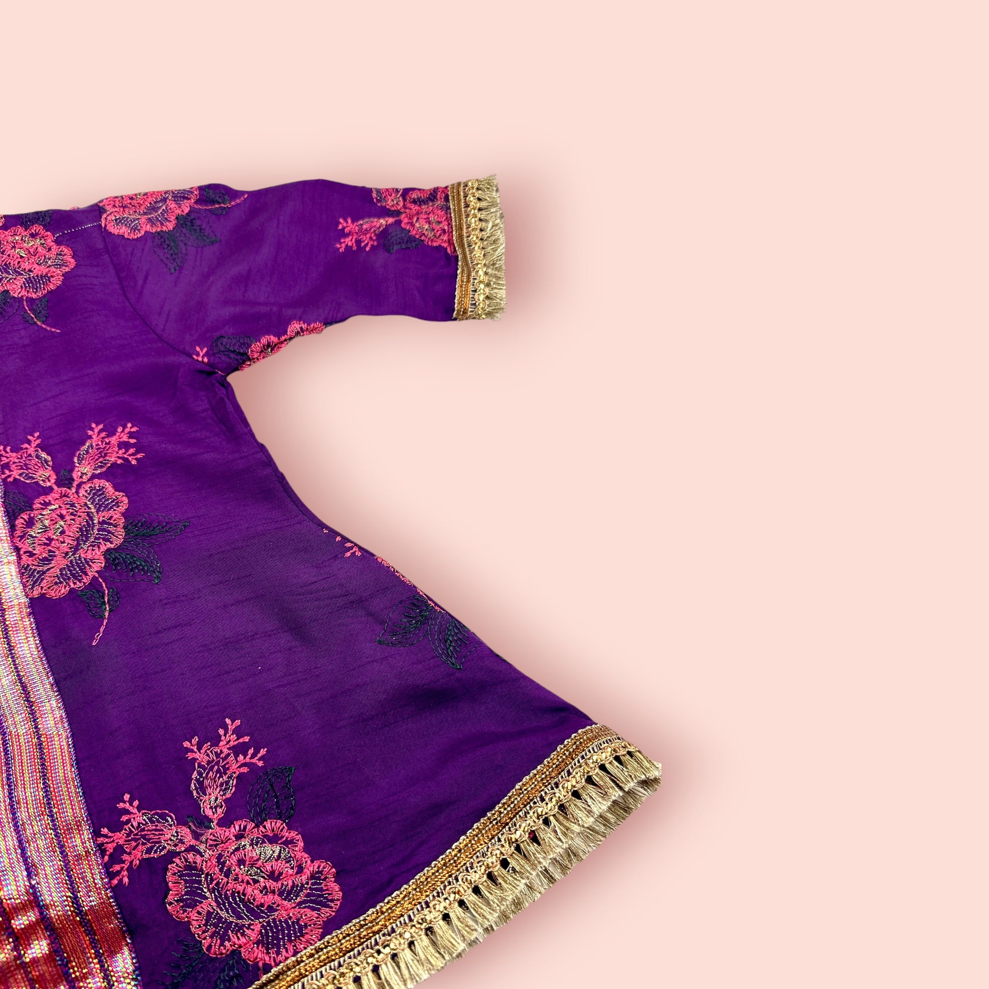 side view of Teen's Traditional Twist "GHARARA" 2 Pc Set