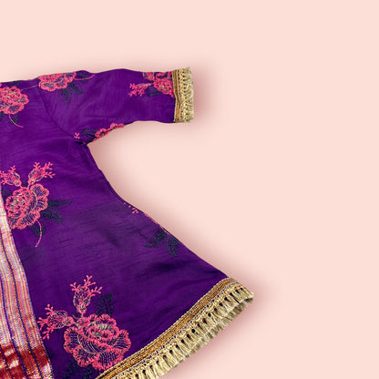 side view of Teen's Traditional Twist "GHARARA" 2 Pc Set