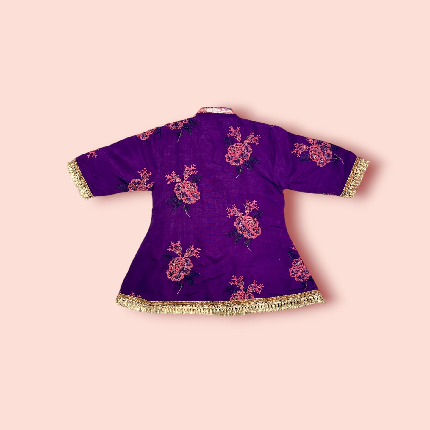 back view of Teen's Traditional Twist "GHARARA" 2 Pc Set