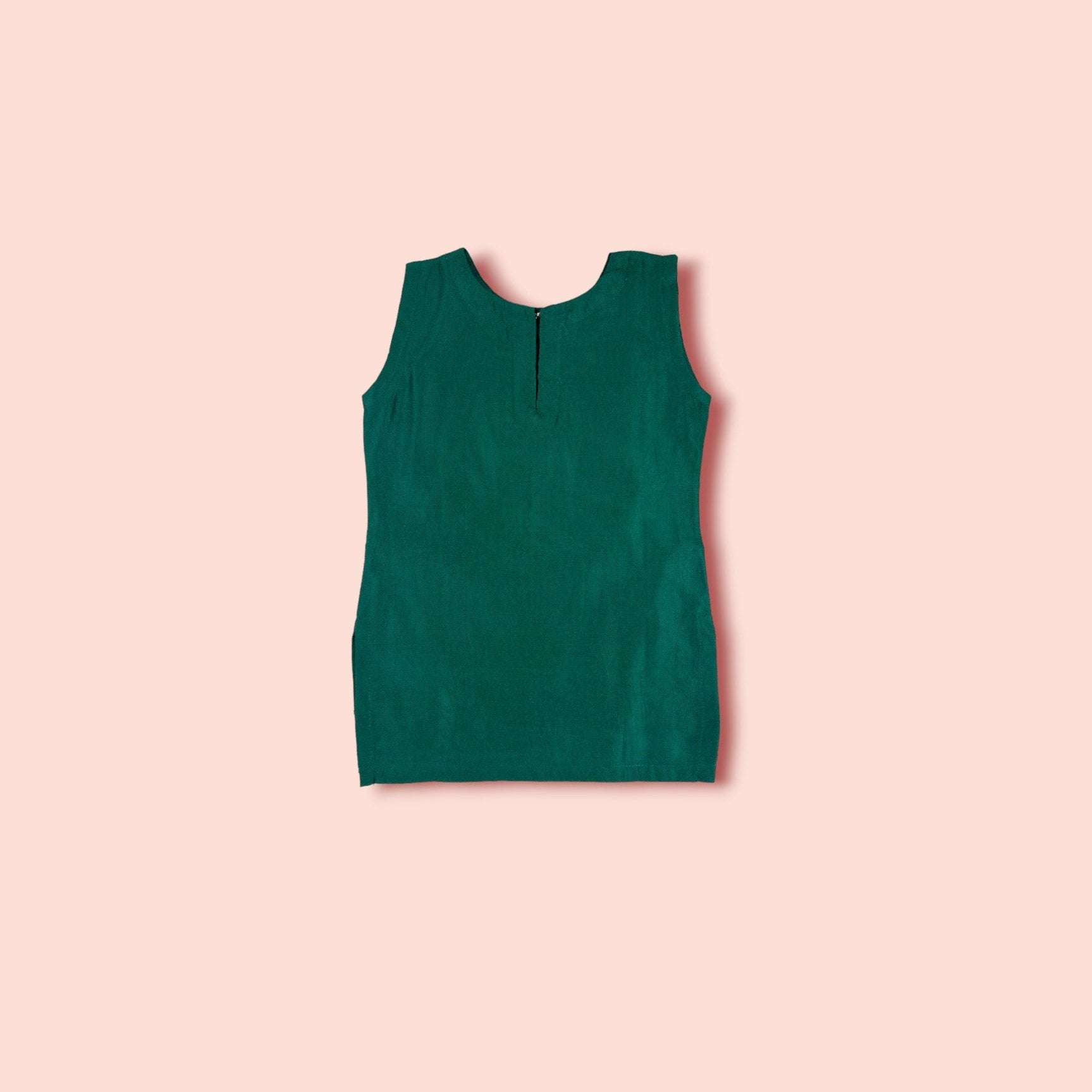 full view of SleeveLess Soft Embroidered 2 PC Set