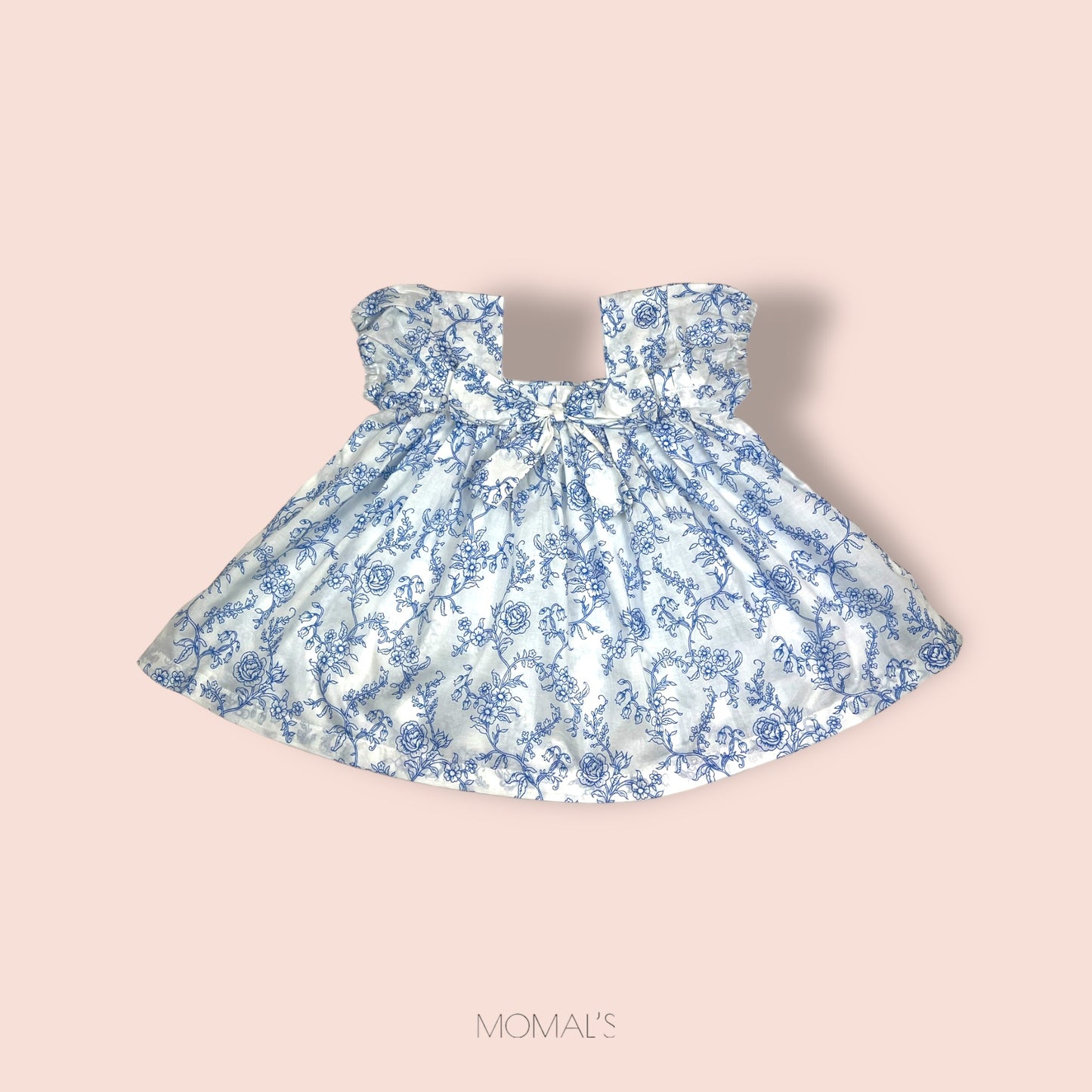 Printed Blue and White Frock