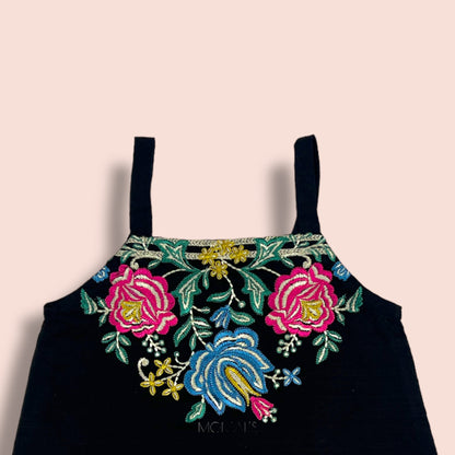 neck view of Lawn Elegant Embroidered Frock 2 Pc set