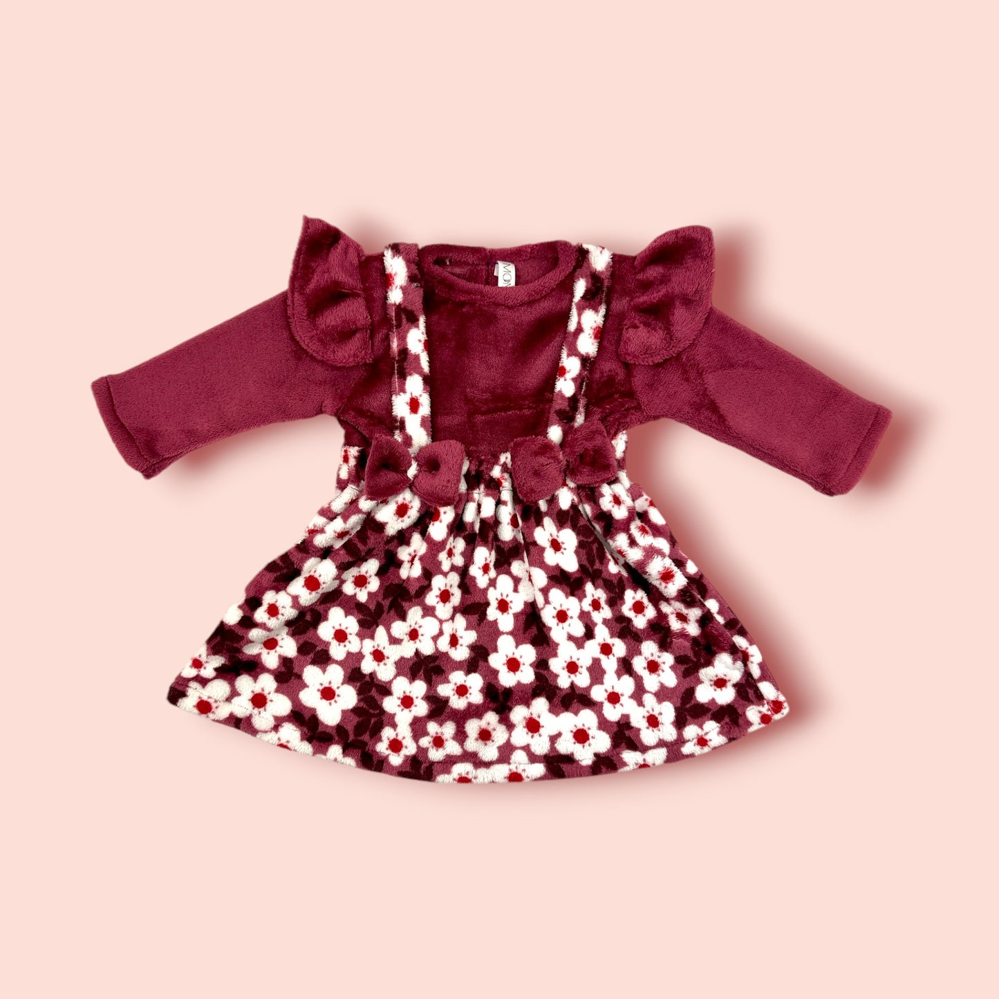 Red Fur Fantasy Synthetic Splendor Frock
